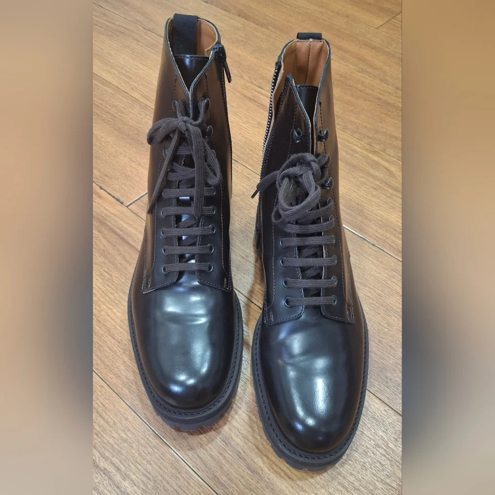 Common Projects Dark Brown Leather Lace-Up Boots